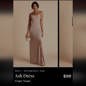 NWT Birdy Grey Ash dress - Crepe  - Taupe